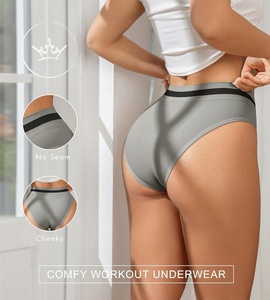 Sous-vêtements pour femmes à taille haute OEM/ODM, très extensibles, confortables, culottes sexy, bikini taille haute, sous-vêtements sans couture, pack de sport - Product Image 3