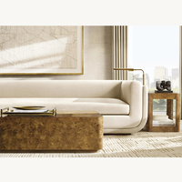 Sofá de tela mate OEM/ODM, sofá artesanal de diseño europeo contemporáneo para muebles de sala de estar de lujo
