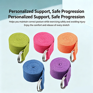Cintas Elásticas de Yoga <span class=keywords><strong>AQF</strong></span> Strange para Estiramiento, con Patrón Sólido, Banda Elástica para Fisicoculturismo, Anillo Ajustable, 100% Algodón, Tamaños 1.8M - Product Image 1
