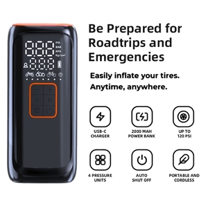 Portable 150 PSI Mini outils d'urgence de voiture sans fil compresseurs d'air électriques 12V gonfleur de <span class=keywords><strong>pneu</strong></span> Portable <span class=keywords><strong>pompe</strong></span> à vélo en plastique - Product Image 3