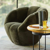 Fauteuil individuel rotatif Embrace en tissu crème français, OEM, fauteuil de lecture décontracté pour salon, chambre, hôtel, appartement