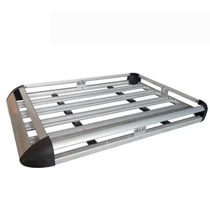 TIROL-portaequipajes de aluminio ligero y plateado, plataforma plana Universal para camión, SUV, coche, portaequipajes, cesta 4x4