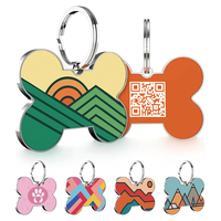 Placa de Identificación Personalizada para Mascotas con Código QR, Etiqueta de Identificación para Perros con Código QR