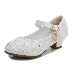 广州贴牌Sapatos de menina春季舞蹈公主学生高跟鞋女童童鞋