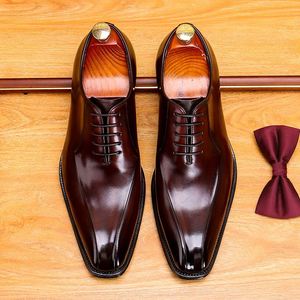 Luxury New Men's Genuine Leather Waterproof Shoes Handmade Custom Lace up <b>Round</b> Toe Formal Business Autumn High Quality - Product Image 3