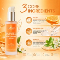 Sérum Anti-Âge Double Action VC Sans Rinçage OEM - 20% Vitamine C & Acide Férulique, Traitement Illuminateur et Raffermissant Sans Rinçage pour le Visage