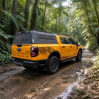Penutup Bak Truk Ford Ranger/Everest Baja Mangan Khusus Tanpa Kaca Tanpa Pemasangan Bor Jendela Geser Dua Sisi