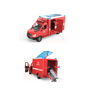 ของเล่นเด็กขายส่ง รถของเล่นกู้ภัย 1:16 แบบแรงเฉื่อย รถพยาบาล รถตำรวจ ของเล่นรถกู้ภัยพร้อมไฟและเสียง - Product Image 4