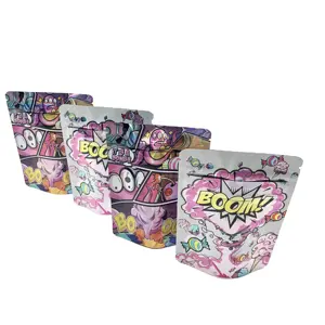 Hot Selling Custom Printed Smell Proof Packaging Mylar Pouch Aluminum Packaging Bags 3.5g 7g Ziplock Candy Bags