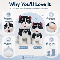 Juguete de Peluche Husky Realista con Adorables Detalles Bordados, Unisex, de Moda, Relleno de Algodón PP de Alta Resistencia, Superventas