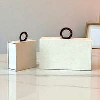 Boîte d'emballage en carton magnétique haut de gamme populaire pour bijoux, colliers, bagues, rangement et présentation, avec couvercle rabattable, idéale pour cadeau