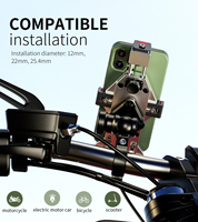 Hochwertige stoß feste Motorrad-Telefon halterung Fahrrad halterung aus Aluminium legierung für Motorrad lenker