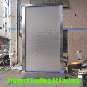 Fuente de Agua en Cascada de Acero Inoxidable Moderna Personalizada, de Gran Tamaño, Montada en la Pared, con Luces RGB para Adornos de Jardín, para Exteriores - Product Image 5