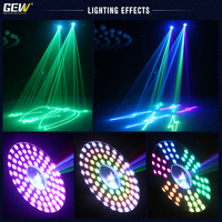 GEVV 3W Lampu Laser Animasi Kepala Bergerak RGB DMX Warna-warni untuk Panggung Klub Malam Disko Bar