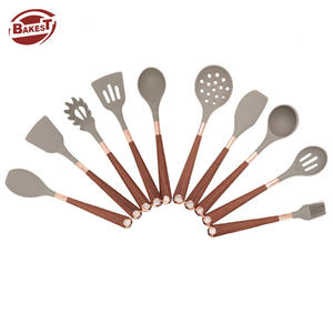 Bakest غير عصا المطبخ اكسسوارات طقم حلل استانلس ستيل الجملة 10 قطعة أدوات مطبخ s سيليكون مجموعة أدوات المطبخ الطبخ أداة - Product Image 2