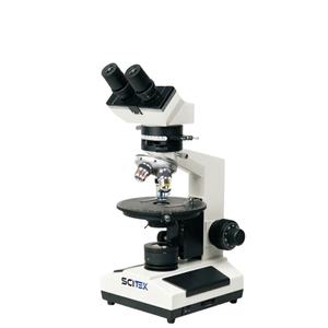 Microscope polarisant SCITEK avec tête binoculaire/trinoculaire coulissante et quadruple tourelle pour laboratoire - Product Image 1