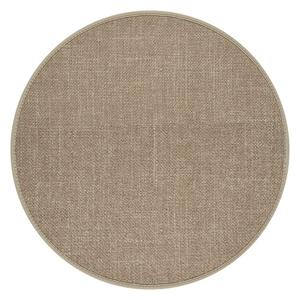 Alfombra Redonda de Lino Sintético Color Avena, Antideslizante, Tejida a Máquina, para Sala de Estar, Estudio, Cojín para Silla - Product Image 1