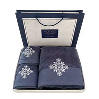Ensemble de serviettes en coton brodé avec logo personnalisé en gros, ensemble de serviettes de bain de luxe avec boîte cadeau pour mariage, anniversaire, cadeau d'entreprise