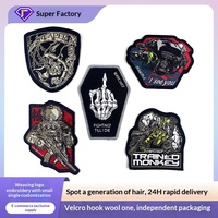 Patch décoratif tactique en velcro brodé, badge moral pour sac à dos, veste, chapeau, patch décoratif personnalisé à boucle et crochets