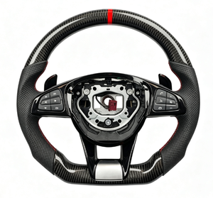 Volant sport modifié en fibre de carbone à étiquette rouge, très vendu, pour Mercedes Benz C GLC E S CLS <span class=keywords><strong>AMG</strong></span> ZC-205-P-1234 - Product Image 1