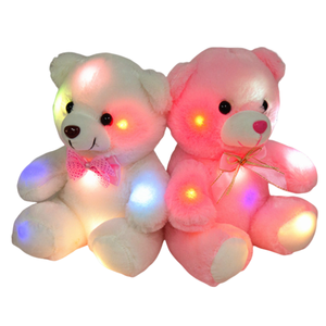 Luz LED de peluche de 22CM, oso de peluche, noche suave, colorido, brillante, juguetes de animales, ambiente romántico, sentido para regalo de Festival - Product Image 1