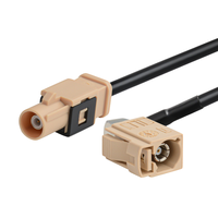 Câble RF blindé en cuivre double tressé FAKRA I Code mâle vers SMA mâle RG174 à faible perte 50 Ohm certifié CE pour systèmes d'antennes GPS