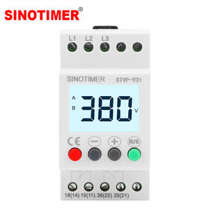 STVP-931 SINOTIMER 3 เฟส 380V Din Rail Voltage Relay ตัวป้องกันแรงดันไฟฟ้าเกินมาตรฐาน CE/RoHS รับรอง Z61 - Product Image 1