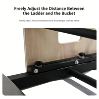 Escalera de Pilates Profesional de Madera de Roble Macizo para Corrección de Columna Vertebral, Base Ajustable para Estudio Comercial y Ejercicio en Casa