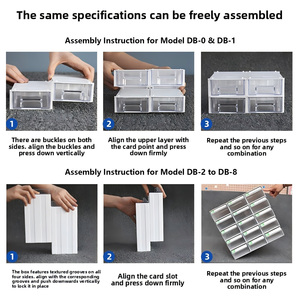 Caja de Almacenamiento Modular de Plástico Transparente con Cajones Rectangulares - Organizador Versátil y Ecológico para Ladrillos, Tornillos y <span class=keywords><strong>Piezas</strong></span> Pequeñas - Product Image 6