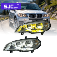 Phares LED bicolores commutables SJC USA STOCK Factory Direct pour BMW X5 E70 2008-2013 Jaune Blanc DRL Plug and Play