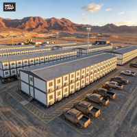 WELLCAMP Turquie – Maison conteneur modulaire préfabriquée prête à l'emploi, blanche, 3x6x2.8m, design moderne, pour hébergement de camp minier