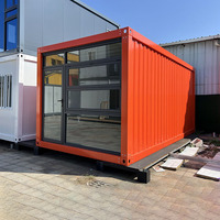 Maisonnette préfabriquée en acier sur mesure, 1 salle de bain, moderne, modulaire, 20 pieds, terrasse, bureau extérieur, appartement