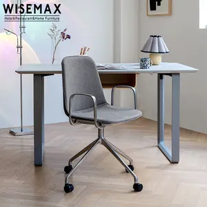 WISEMAX-muebles para el personal, escritorio de ordenador, silla de oficina giratoria de malla, de plástico, con reposabrazos de elevación, barato