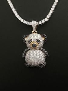 Colgante de Plata de Ley 925 con Moissanita de Diseño, Joyería Personalizada de Estilo Hip Hop, Amuleto de Moda - Product Image 3