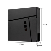 Boîtes aux lettres murales en acier inoxydable personnalisées MD026 pour extérieur avec serrures intelligentes pour usage en jardin