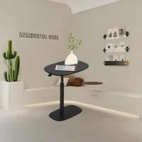 Console ergonomique du fabricant ADA Bureau latéral Minimaliste Pneumatique Hauteur réglable 360 ° Table rotative Stable