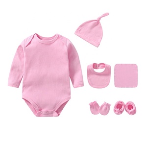 <span class=keywords><strong>Ropa</strong></span> de algodón para bebés, mameluco triangular de manga larga para niñas, <span class=keywords><strong>ropa</strong></span> para niñas de 0 a 3 meses, conjunto de manoplas <span class=keywords><strong>y</strong></span> bufandas para niñas - Product Image 1