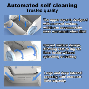 Automatische Katzentoilette mit WLAN-App für Katzen 2025, Garantierte Qualität, EU/US-Stecker, Selbstreinigende Katzentoilette, Extra Groß, Offen - Product Image 4