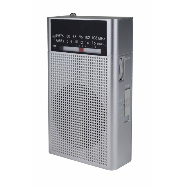 Small Portable AM FM Pocket Radio Handheld Mini Radio for Home Travel Elderly Use