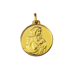 Pendentif breloque, en métal doré, au Design personnalisé, médaille étoilée, mère marie, madony - Product Image 3