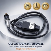 Nuevo Sensor de Óxido de Nitrógeno (NOx) 0281007434 2609536 para Camión Scania, Sistema SCR, Estándar OE