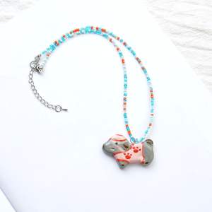 Collar con Colgante de Estrella de Cerámica Colorida y Divertida, Collar de Cuentas de Semillas Hecho a Mano <span class=keywords><strong>para</strong></span> Mujer, Regalos de Joyería - Product Image 4