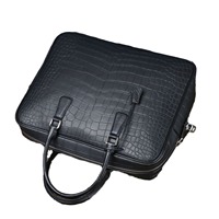 Grande mallette mate à motif crocodile, sac à main pour homme, sac pour ordinateur et documents, sac pour homme de grande taille
