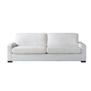 Sofá Blanco Contemporáneo de 2 Plazas, Sofá de Tela Resistente para Sala de Estar y Dormitorio, Servicios OEM y ODM - Product Image 1