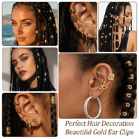 Lot de 60 Breloques et Pendentifs en Alliage Doré pour Cheveux, Idéal pour Dreadlocks et Accessoires de Coiffure – Vente en Gros