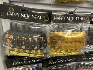 6 Pièces Sifflets de Fête du Nouvel An Noir et Or Pailleté, Sifflets Dragon du Nouvel An, Faveurs de Fête - Product Image 5