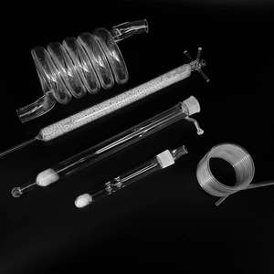 Bobinas de condensador de tubo de vidro de quartzo espiral transparente personalizado de alta permeabilidade para laboratório - Product Image 1