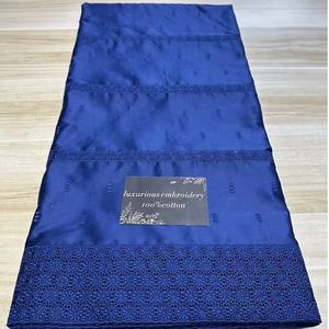 ผ้าลูกไม้โพลีเอสเตอร์/<span class=keywords><strong>คอตตอน</strong></span>คุณภาพสูง ราคาขายส่ง ลายปักฉลุสีน้ำเงิน ผ้าลูกไม้โปแลนด์ ยาว 5 หลา - Product Image 1