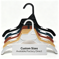 Cintre double couche en plastique PP de 25 cm, écologique, antidérapant, pour vêtements d'enfants, avec affichage haut-bas, moulé par injection, gain de place