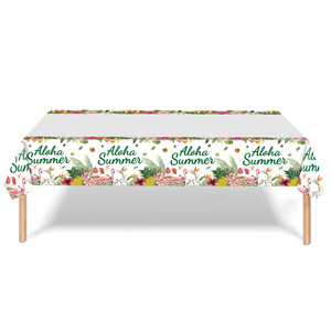 Aloha Summer Party Tableware Set <b>Rectangle</b> Paper Digital Printing Birthday Venue Setup Props - Product Image 2